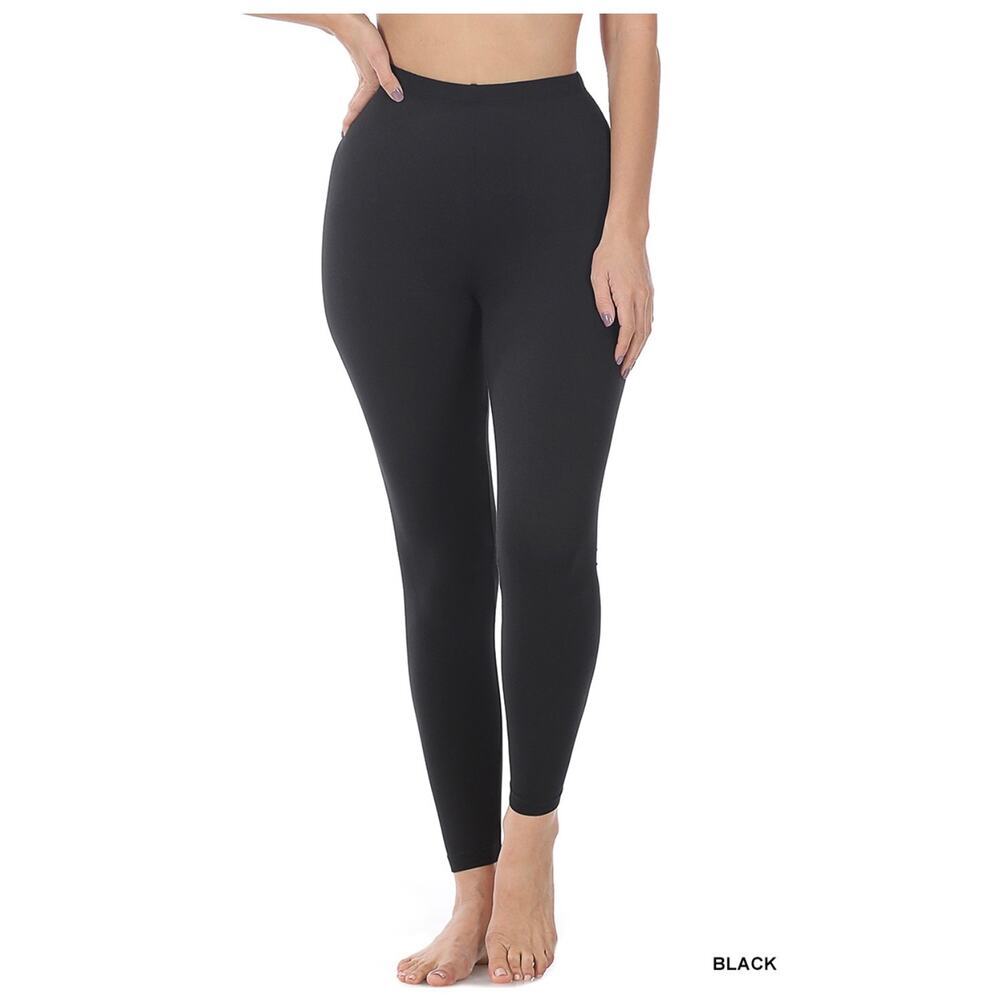 ZENANA - PREMIUM MICROFIBER FULL LENGTH LEGGINGS - Small
